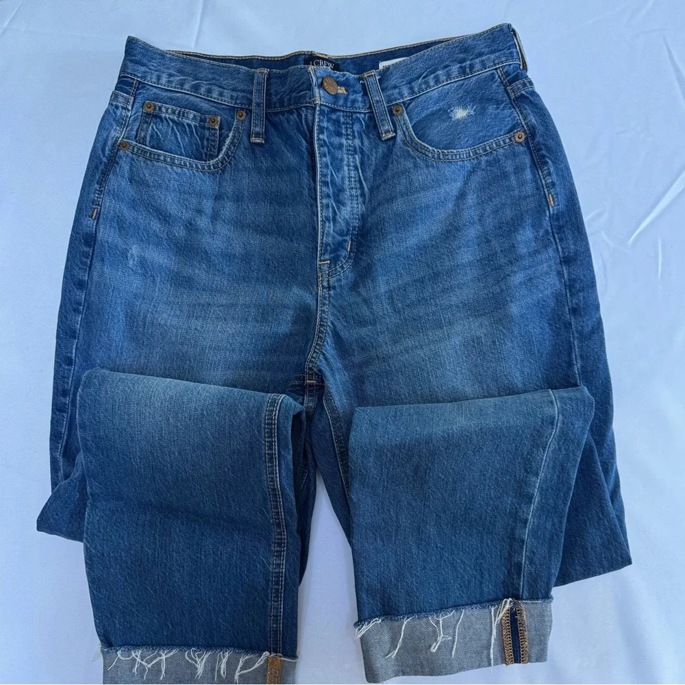 J. Crew Women's Straight-Leg Jeans in Medium Blue
